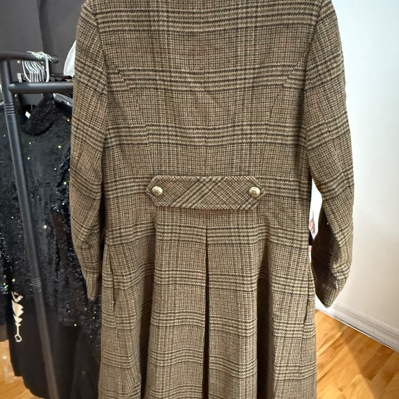 Lauren Ralph Lauren Plaid Double Breasted Coat In Brown - Picture 3 of 8